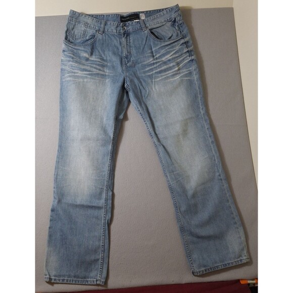 Rocawear Jeans Mens 40x36 Blue Classic Fit Hip Hop Denim Regular Whiskered - Picture 1 of 11